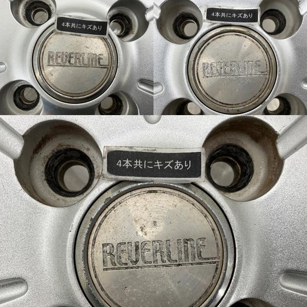 中古アルミホイール 4本セット 13×4B +42 4穴 PCD100 13インチ  REVERLINE  c2932の画像