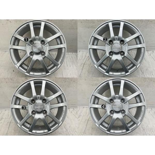 中古アルミホイール 4本セット 13×4.5J +43 4穴 PCD100 13インチ BLEST EUROMAGIC  c2946の画像