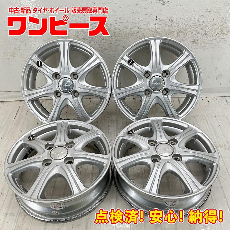 中古アルミホイール 4本セット 13×4B +42 4穴 PCD100 13インチ 