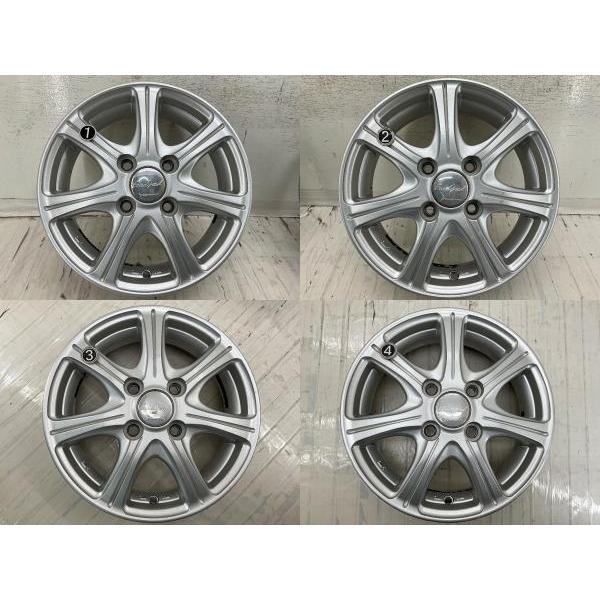 中古アルミホイール 4本セット 13×4B +42 4穴 PCD100 13インチ  EUROSPEED MANARAY SPORT  c2994の画像