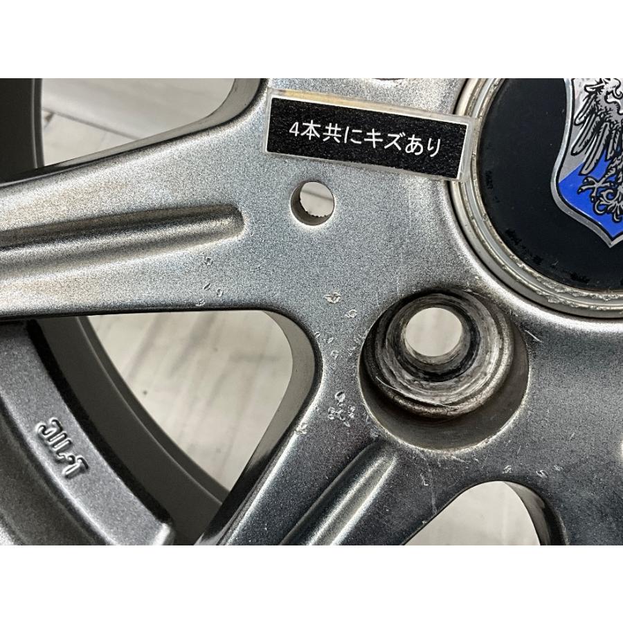 中古アルミホイール 4本セット 13×4B +43 4穴 PCD100 13インチ 社外 