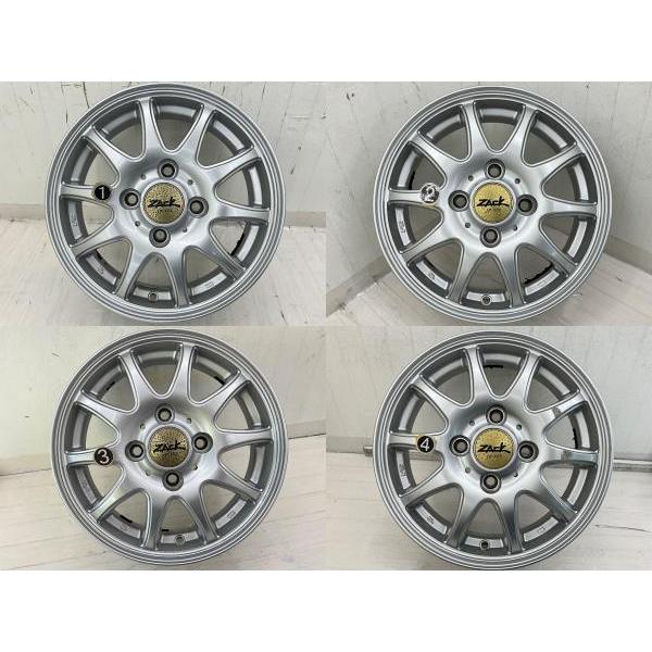 中古アルミホイール 4本セット 13×4B +42 4穴 PCD100 13インチ ZACK JP
