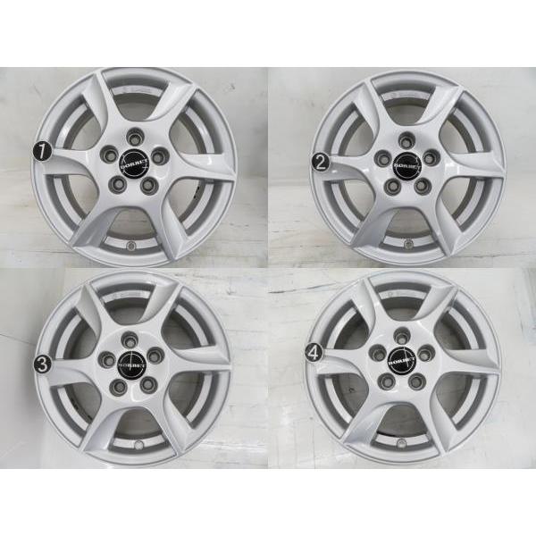 中古アルミホイール 4本セット 14インチ 14x5J +35 5穴 PCD100 BORBET フォルクスワーゲン 送料無料（沖縄、離島を除く）a14143｜onepiecetire｜03