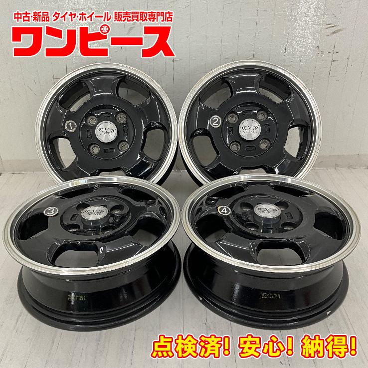 中古アルミホイール 4本セット 14×5J +42 4穴 PCD114.3 14インチ weds 
