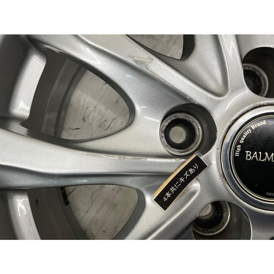 BRIDGESTONE BALMINUM 15インチ 6J 5穴 PCD100 アルミホイール 4本セット