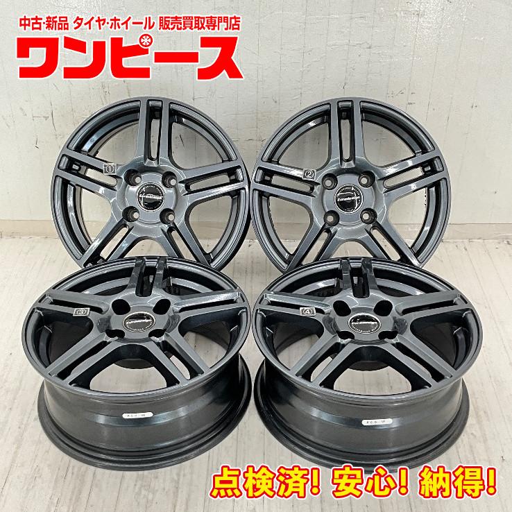 中古アルミホイール 4本セット 15×6J +25 4穴 PCD108 15インチ 