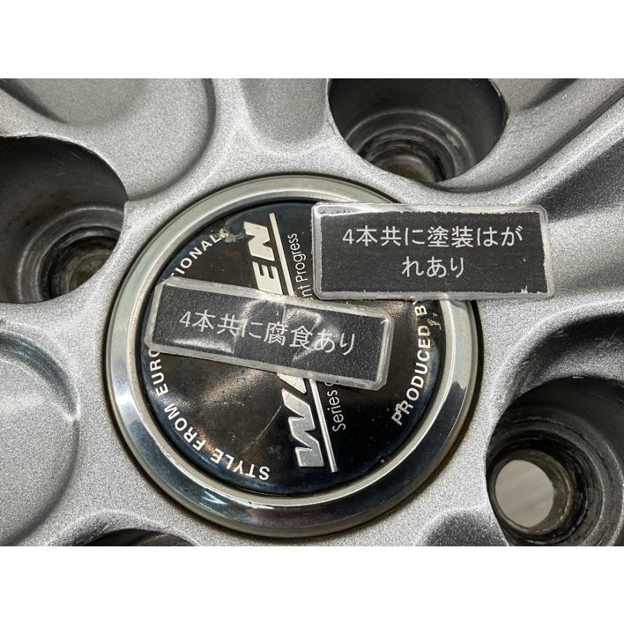 中古アルミホイール 4本セット 15×5.5J +43 4穴 PCD100 15インチ WAREN