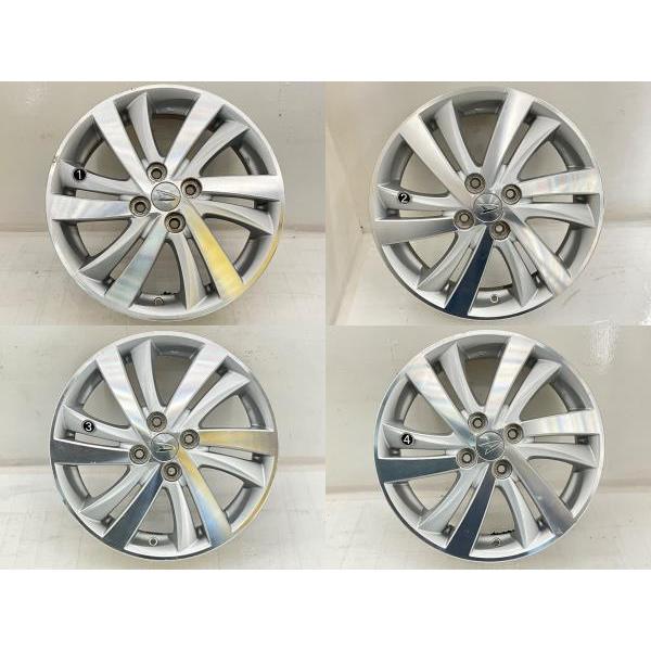 中古アルミホイール 4本セット 16×4.5J +45 4穴 PCD100 16インチ ダイハツ純正   c1180｜onepiecetire｜03