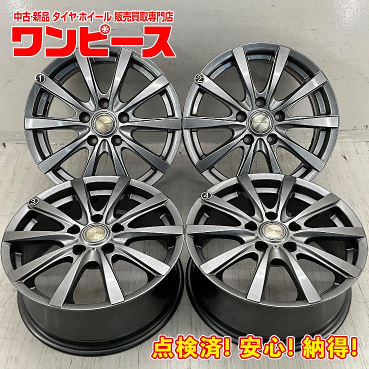 中古アルミホイール 4本セット 16×6.5J +48 5穴 PCD114.3 16インチ 