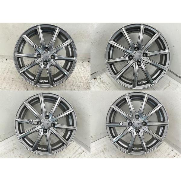 中古アルミホイール 4本セット 16×6J +45 4穴 PCD100 16インチ