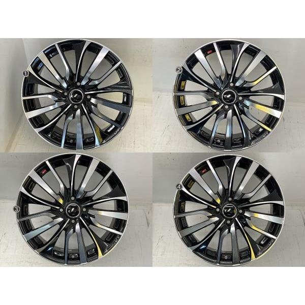 中古アルミホイール 4本セット 17×6.5J +50 4穴 PCD100 17インチ weds 