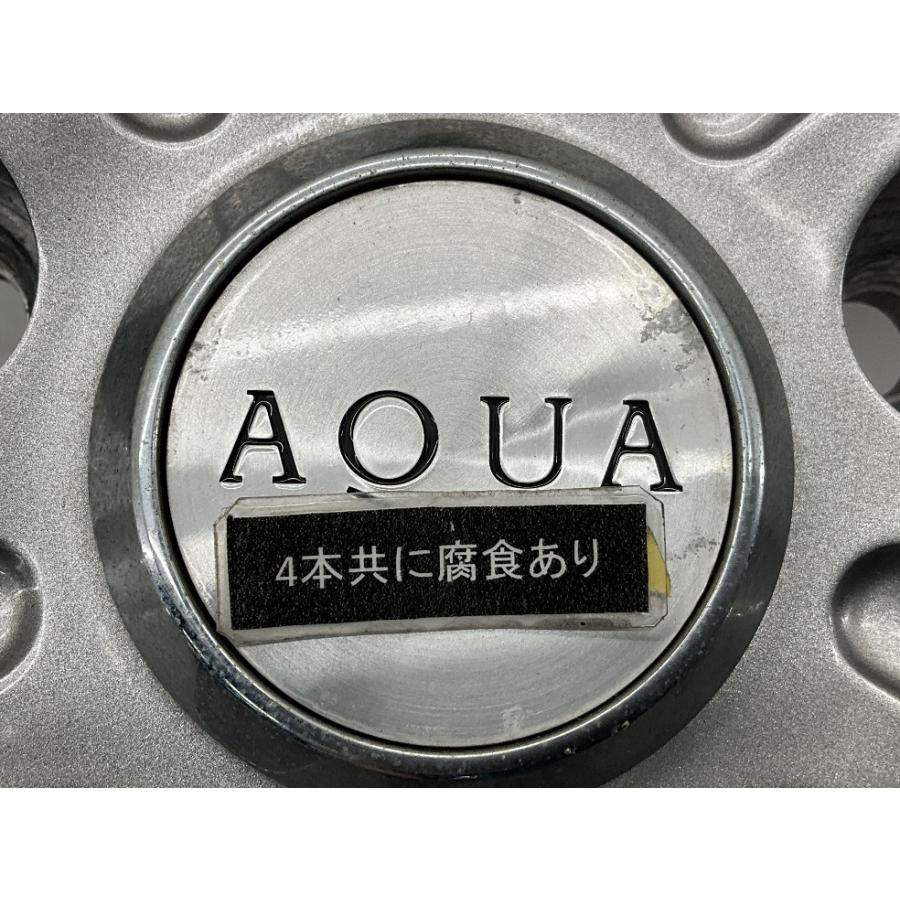 中古アルミホイール 4本セット 17×7J +53 5穴 PCD114.3 17インチ AQUA 