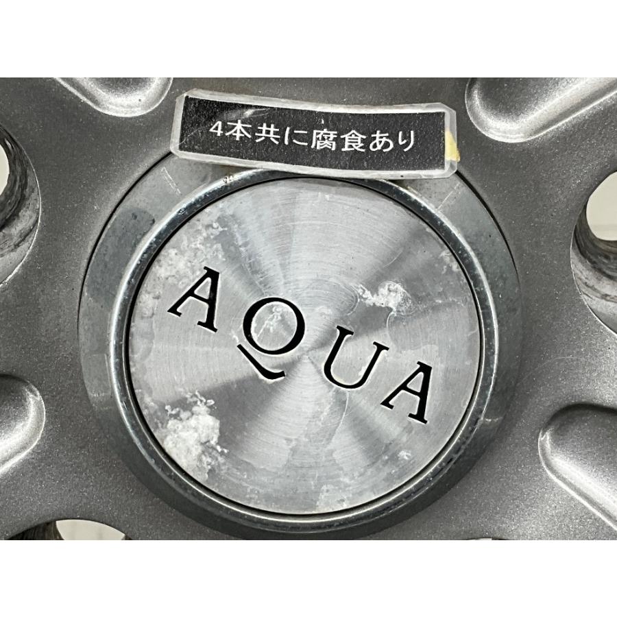 中古アルミホイール 4本セット 17×7J +53 5穴 PCD114.3 17インチ AQUA