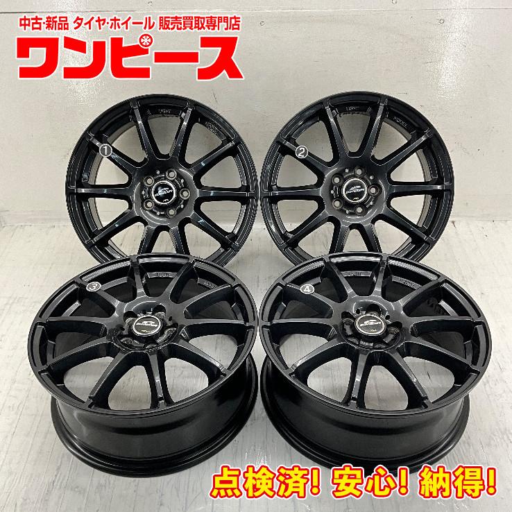 中古アルミホイール 4本セット 17×7J +53 5穴 PCD100 17インチ 