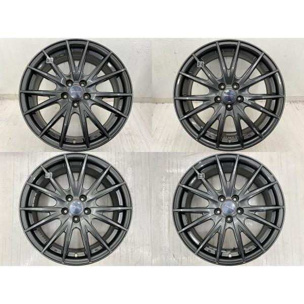 中古アルミホイール 4本セット 17×7J +47 5穴 PCD100 17インチ weds