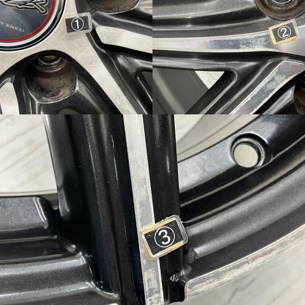 中古アルミホイール 4本セット 17×7J +38 5穴 PCD114.3 17インチ SMACK 