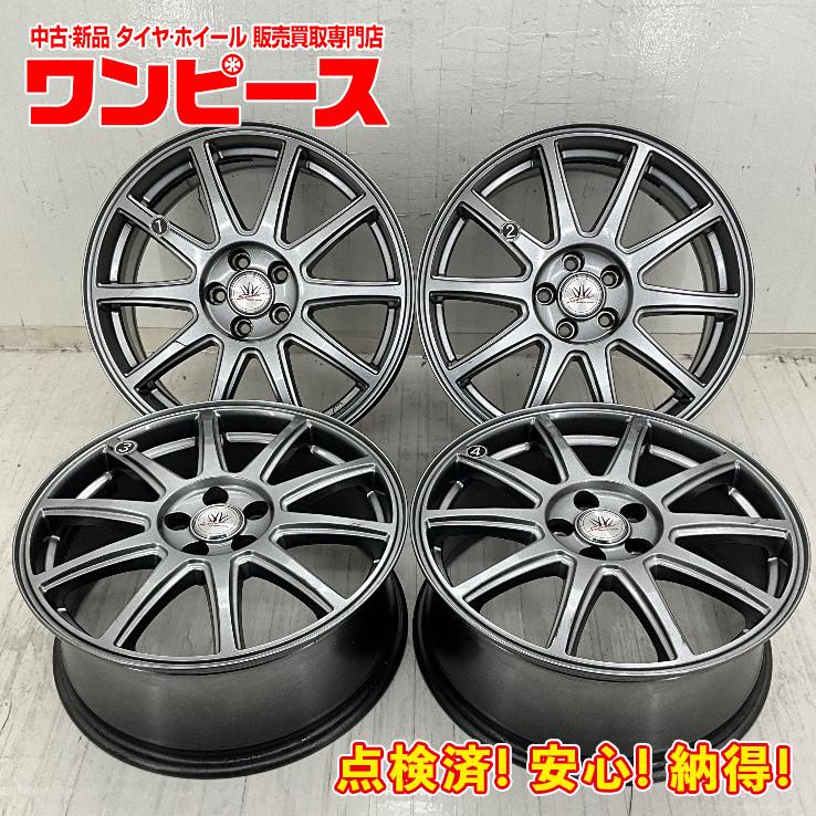 中古アルミホイール 4本セット 17×7J +48 5穴 PCD100 17インチ LOXARNY 