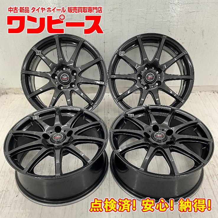 中古アルミホイール 4本セット 17×7J +38 5穴 PCD114.3 17インチ 