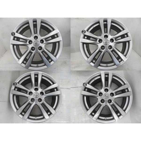 日産 中古アルミホイール 4本セット 18インチ 18x7.5J +55 5穴 PCD114 