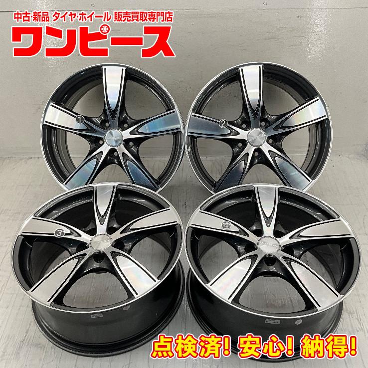 中古アルミホイール 4本セット 18×8J +42 5穴 PCD114.3 18インチ 