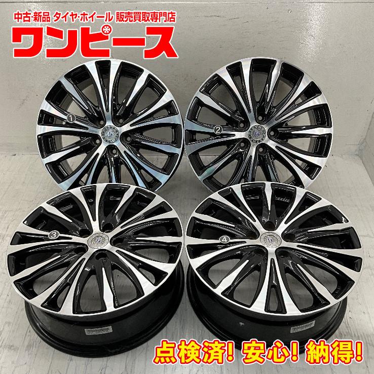中古アルミホイール 4本セット 18×7J +48 5穴 PCD114.3 18インチ WORK 