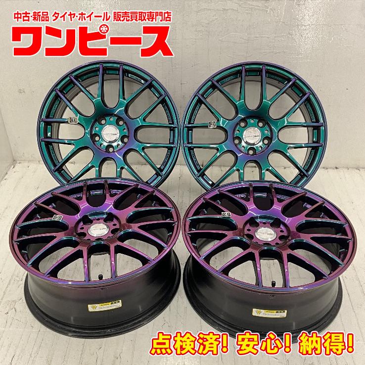中古アルミホイール 4本セット 18×7.5J +47 5穴 PCD108 18インチ WORK 