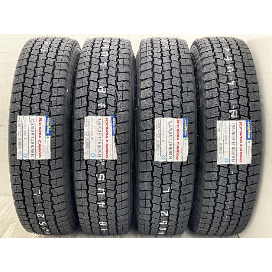 1【2024年製 】155/80R14 LT バリ溝 ホイール付プロボックス用 1【2024