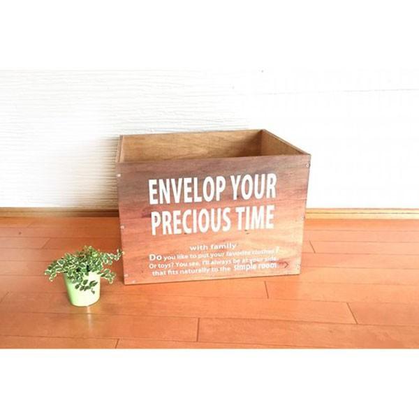 木製 収納ボックス【Mサイズ】 木箱 ウッドボックス アルファベット