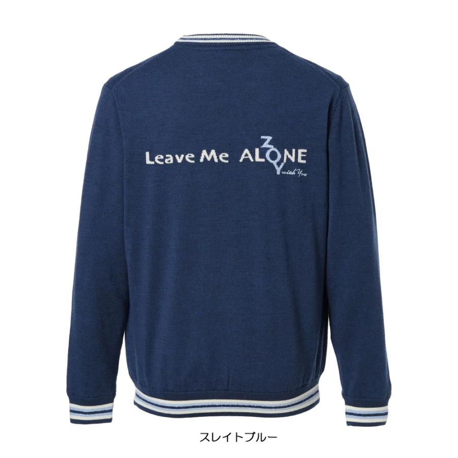 ZOY ゾーイ メンズ ネイビー クルーネックセーター 防風地付き Mサイズ