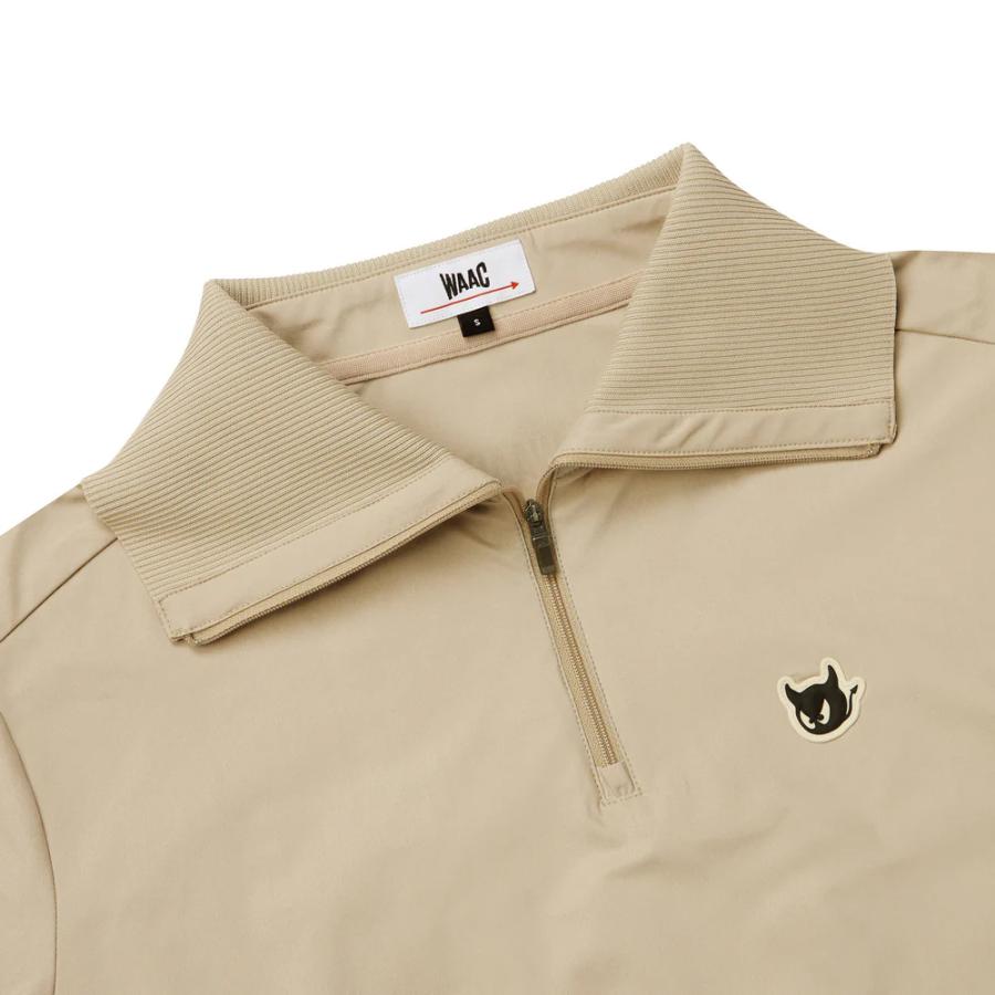 値下げ【超美品】WAAC WOMEN トリコットタフタハーフジップ ベージュ WAAC ワック WAAC WOMENS トリコットタフタハーフジップ 072254065