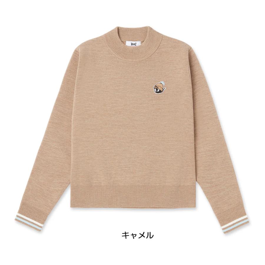 waac レディースゴルフウェア　長袖ニット　ワック WAAC ワック WAAC WOMENS ダブルフェイス スウェットライクニット プル