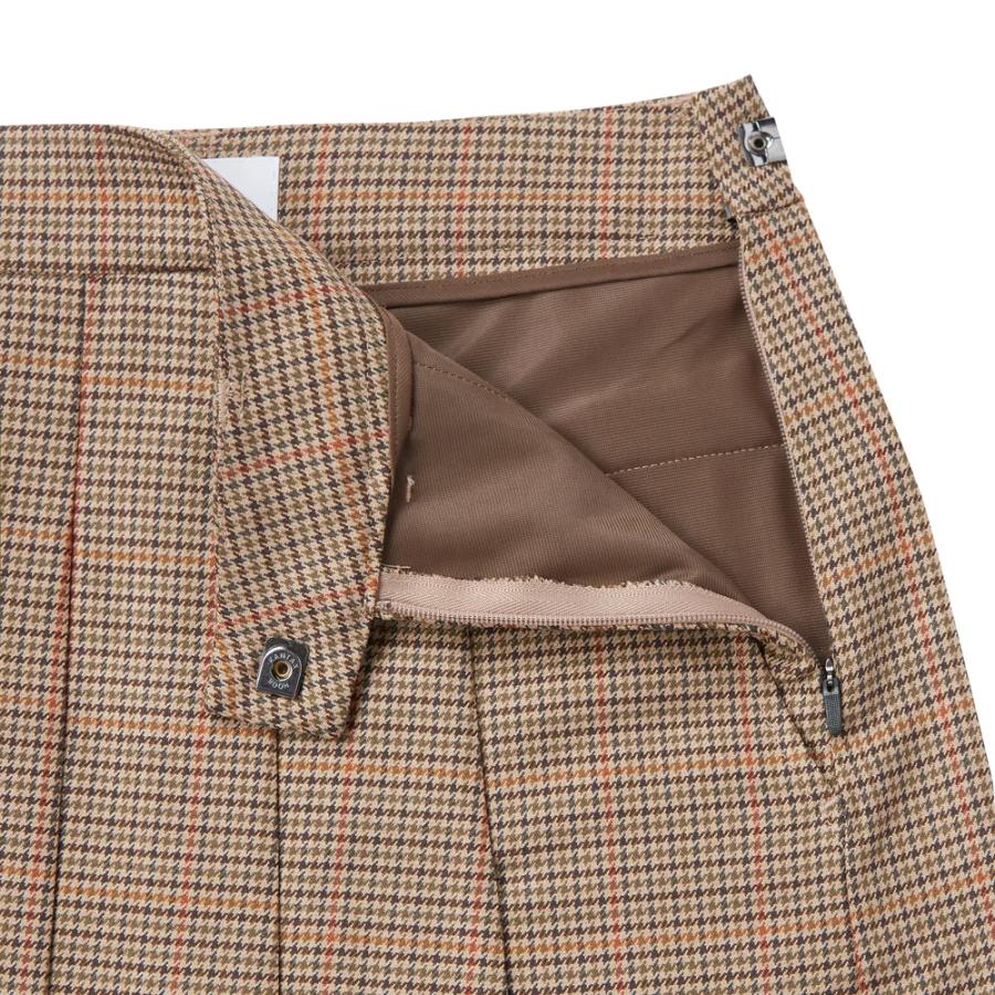 WAAC ワック WAAC WOMENS チェックプリーツ ラップショートパンツ