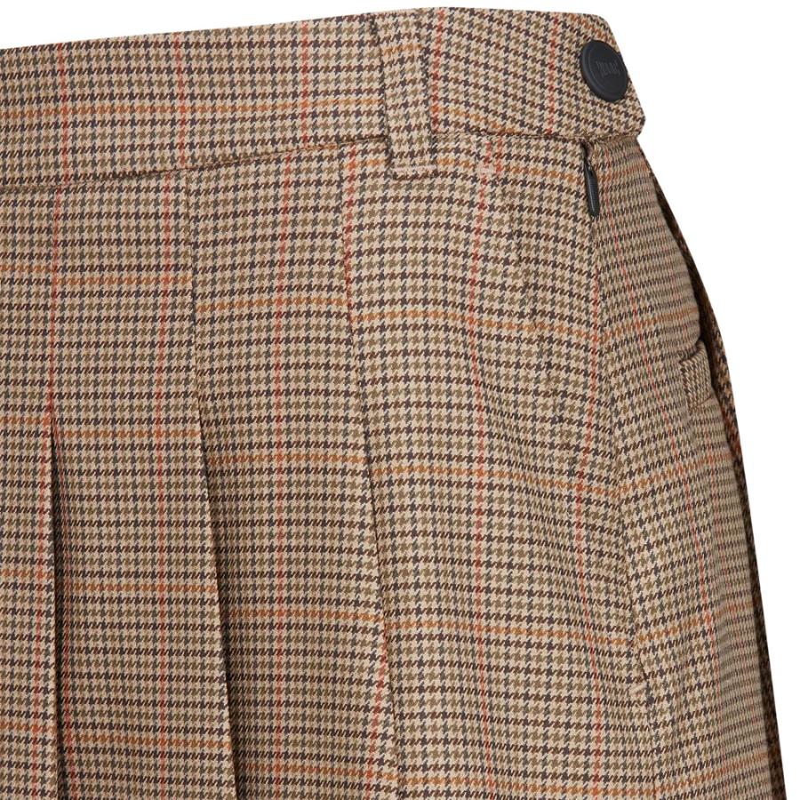 WAAC ワック WAAC WOMENS チェックプリーツ ラップショートパンツ