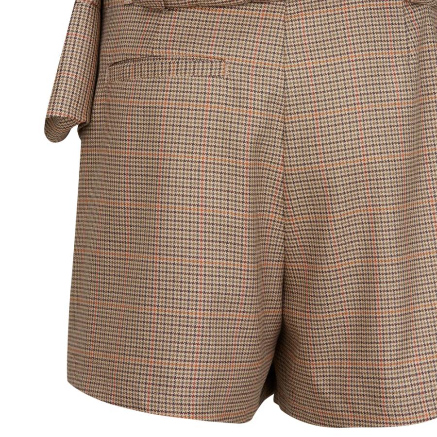 WAAC ワック WAAC WOMENS チェックプリーツ ラップショートパンツ