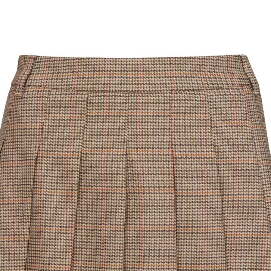 WAAC ワック WAAC WOMENS チェックプリーツ ラップショートパンツ