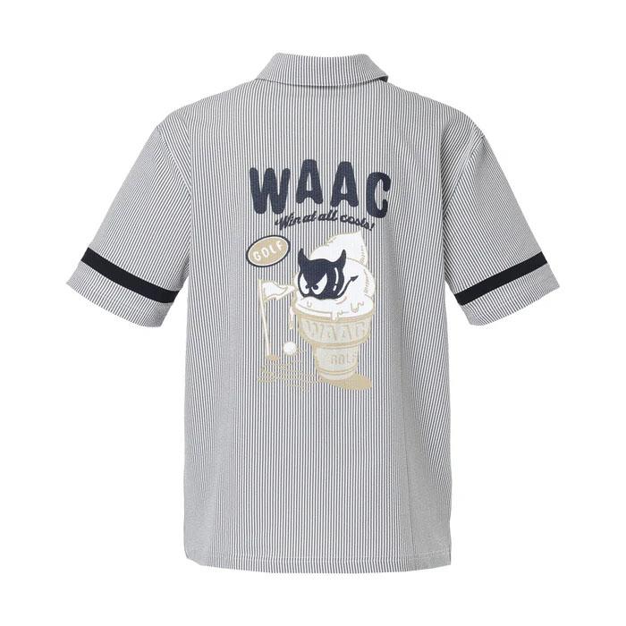 WAAC ワック WAAC MEN シアサッカー ポロシャツ 072262040 : ゴルフ