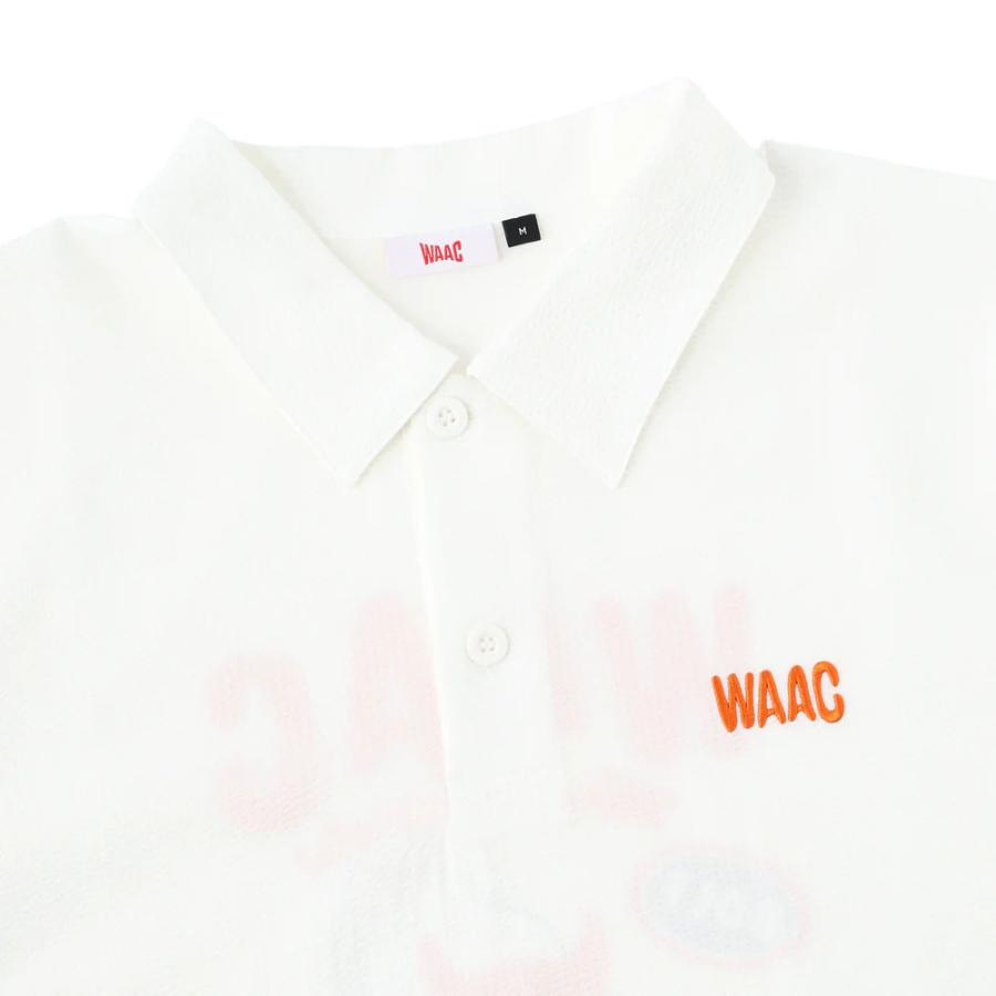 WAAC ワック WAAC MEN シアサッカー ポロシャツ 072262040 : ゴルフ