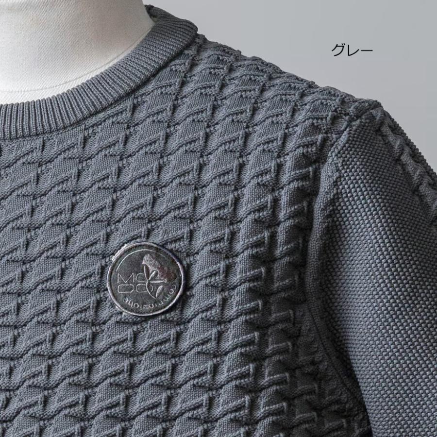 MOCO（モコ） メンズ ゴルフ ウーリーポリエステル 長袖クルーネック