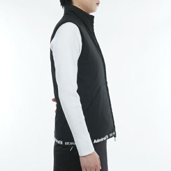 Admiral レディース フリースコンビリバーシブルベストブラック ￼ Admiral Golf アドミラル 2023年秋冬 レディース ゴルフ ボトムロゴ