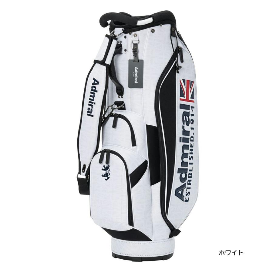 ADMiRAL キャディバッグ ホワイト・ブラック Admiral Golf（アドミラルゴルフ） アドミラル Admiral ゴルフ カート