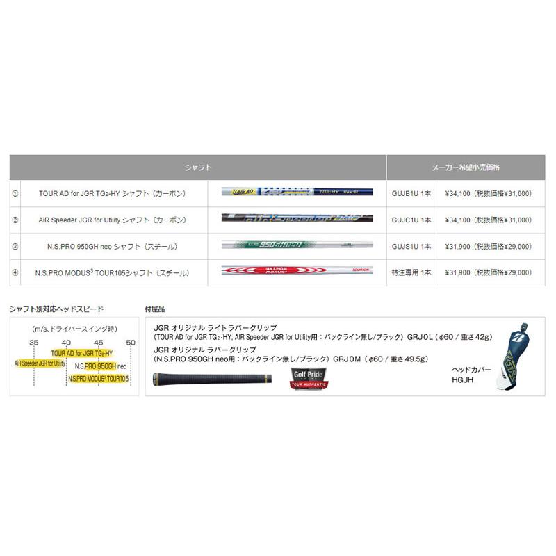 ブリヂストン BRIDGESTONE   ツアーB JGR19 ユーティリティ  N.S.PRO 950GH neo シャフト   GUJS1U | TOUR B | 08