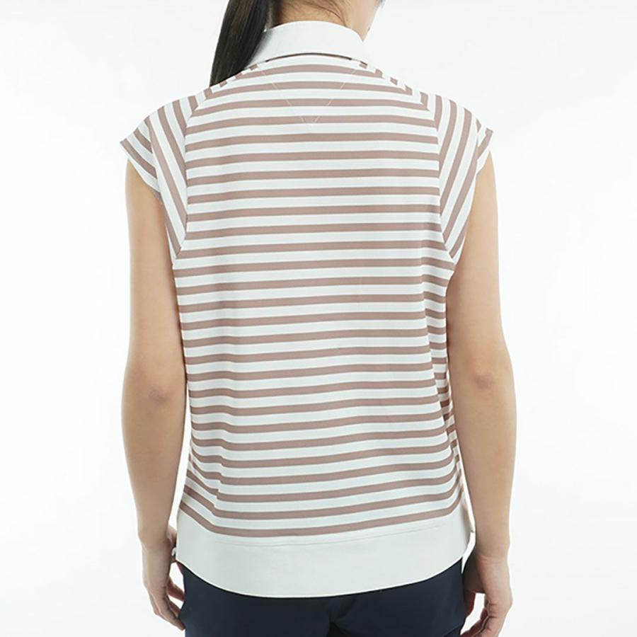 トミーヒルフィガー TOMMY HILFIGER レディース ゴルフ  クレイジーボーダー フレンチスリーブシャツ THLA503 | TOMMY HILFIGER | 02