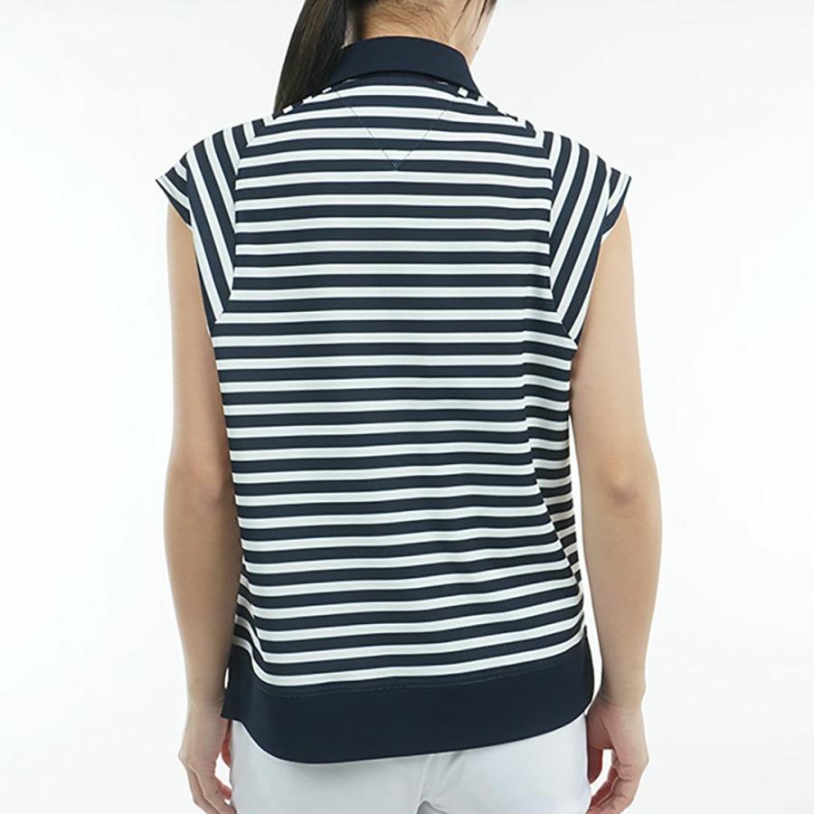 トミーヒルフィガー TOMMY HILFIGER レディース ゴルフ  クレイジーボーダー フレンチスリーブシャツ THLA503 | TOMMY HILFIGER | 05