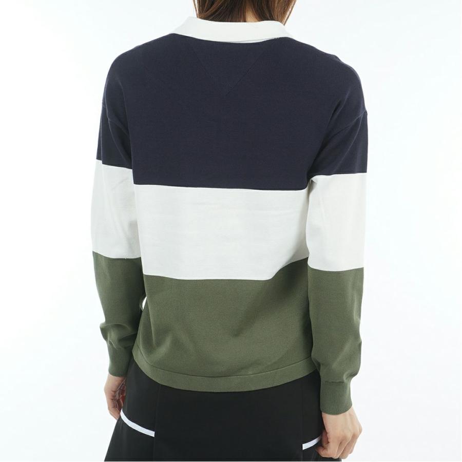 トミーヒルフィガー TOMMY HILFIGER レディース ゴルフ  ラガー長袖 ニットシャツ THLA553 | TOMMY HILFIGER | 02