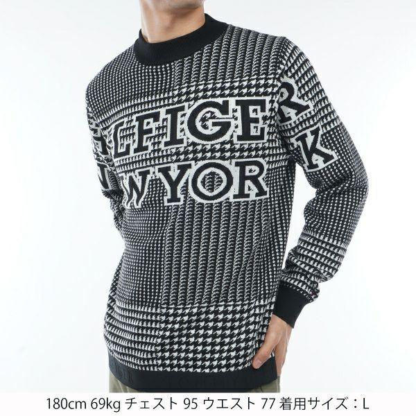 トミーヒルフィガー TOMMY HILFIGER メンズ 2023年秋冬 ゴルフ  ハウンドトゥース クルーネックセーター　THMA374 | TOMMY HILFIGER | 01
