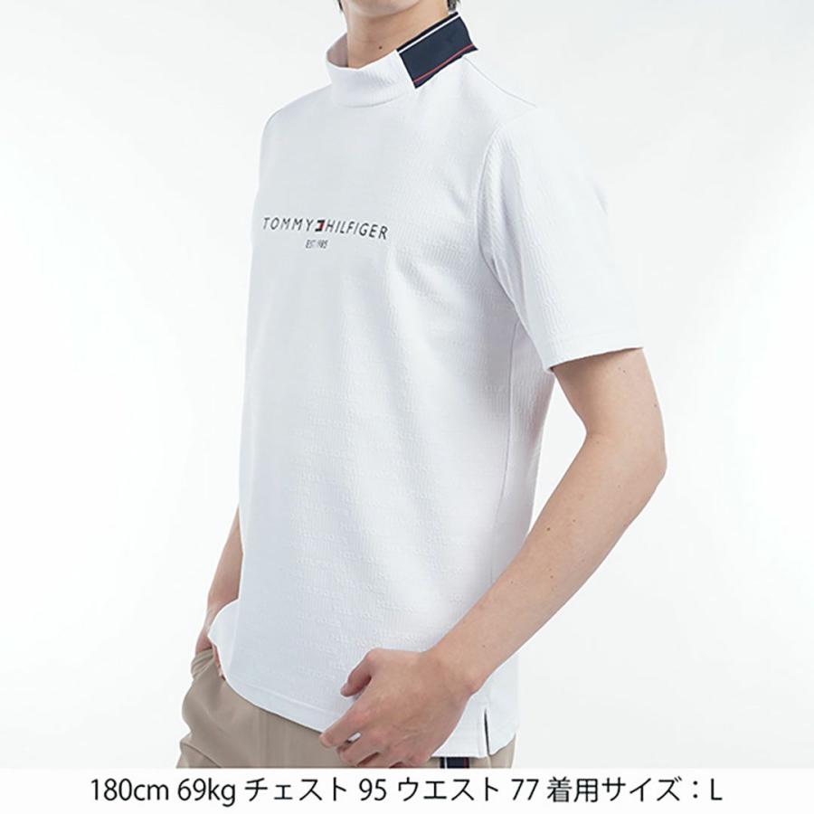 トミーヒルフィガー TOMMY HILFIGER メンズ ロゴジャガード 半袖モックネックシャツ　THMA531 | TOMMY HILFIGER | 01