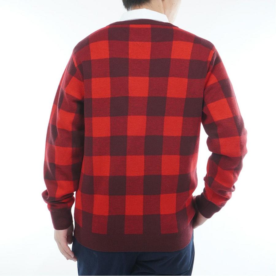 トミーヒルフィガー TOMMY HILFIGER メンズ チェックジャガード クルーネックニット THMA571 | TOMMY HILFIGER | 02