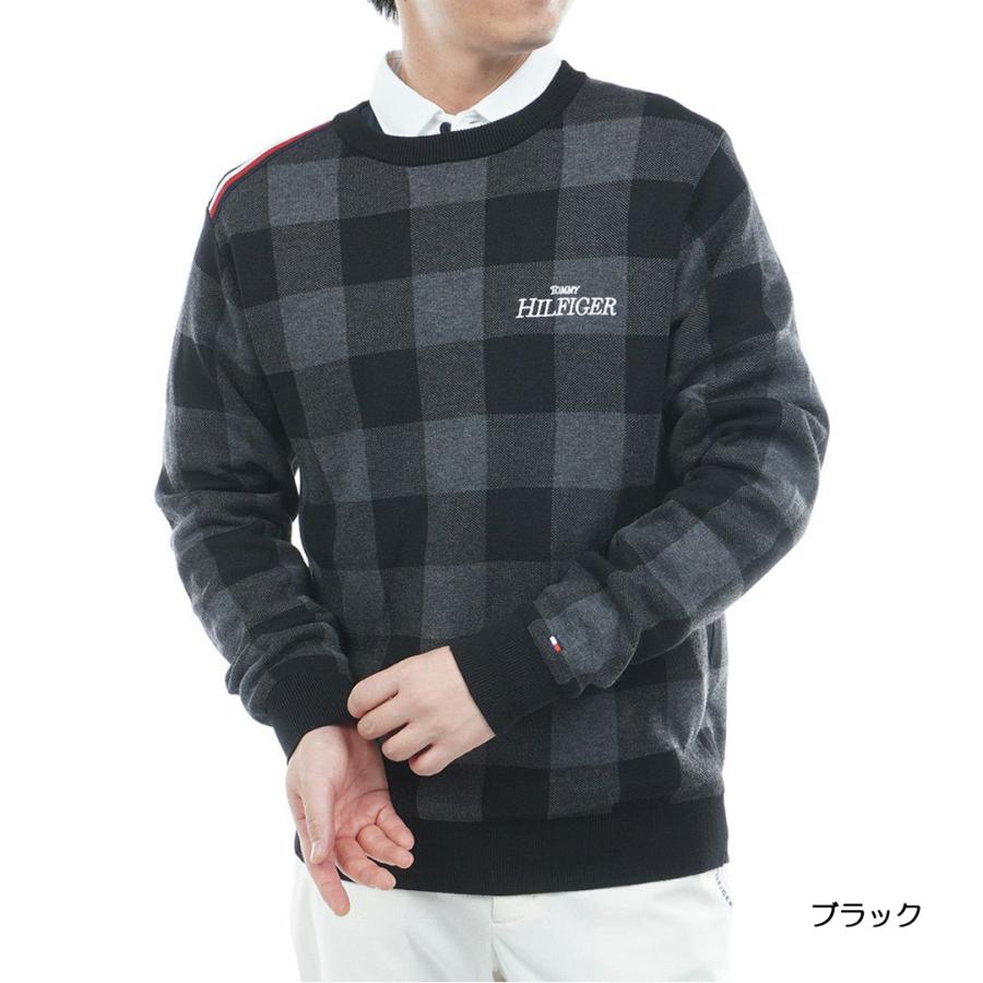 トミーヒルフィガー TOMMY HILFIGER メンズ チェックジャガード クルーネックニット THMA571 | TOMMY HILFIGER | 03