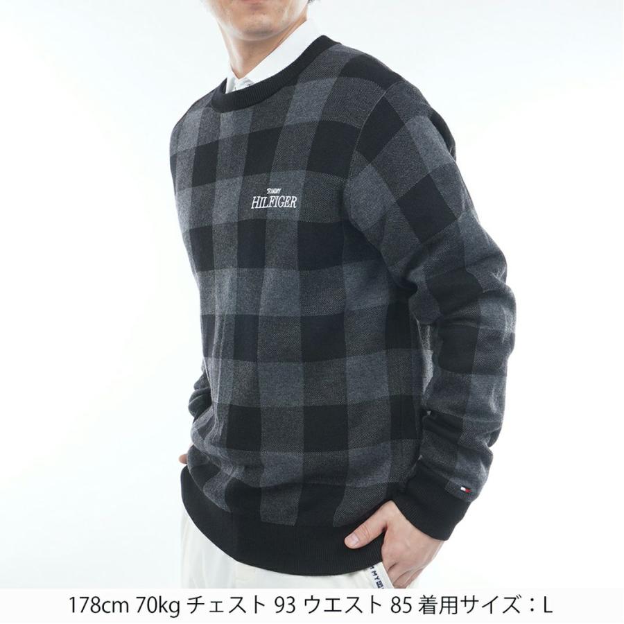 トミーヒルフィガー TOMMY HILFIGER メンズ チェックジャガード クルーネックニット THMA571 | TOMMY HILFIGER | 04