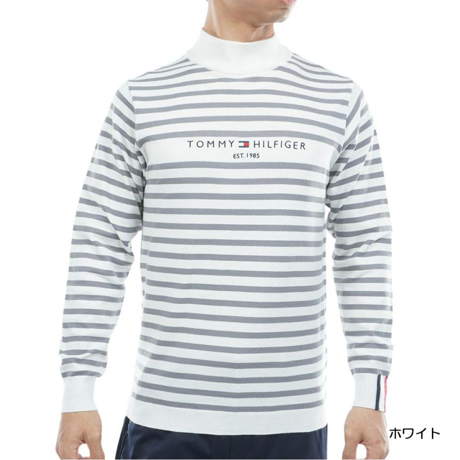 トミーヒルフィガー TOMMY HILFIGER メンズ ボーダー ハイネックニット THMA582 | TOMMY HILFIGER